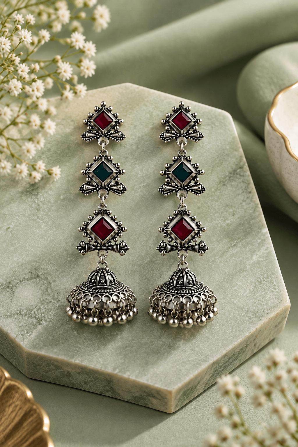 Red & green diamond pattern
